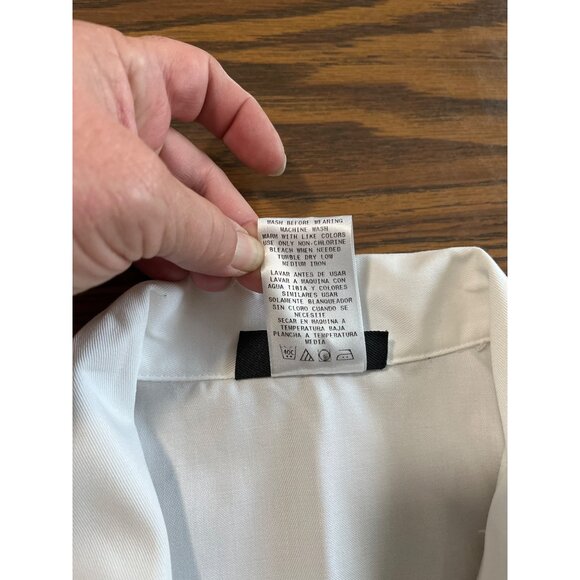 Cherokee UWG Nursing white long sleeved button front lab coat jacket size 12 - Picture 5 of 7